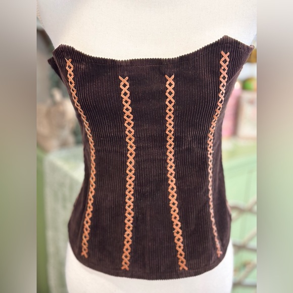 D&G Corduroy Strapless Top #Corset - Picture 3 of 4
